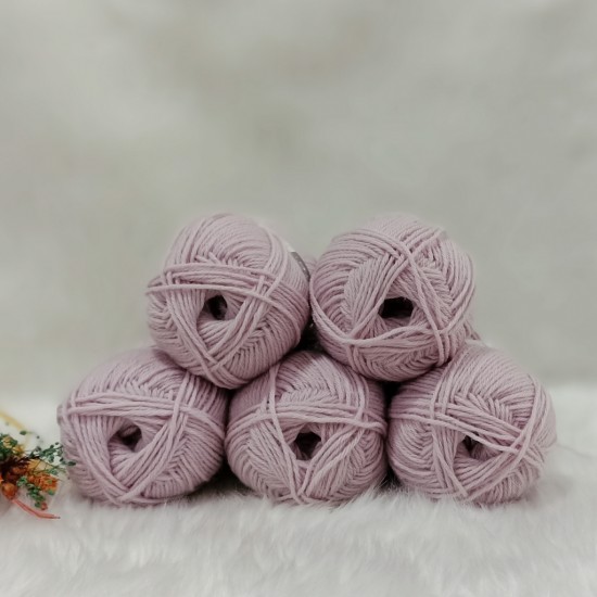 500 gr %70 Wool   İhraç  El Örgü İpi - Uçuk Lila