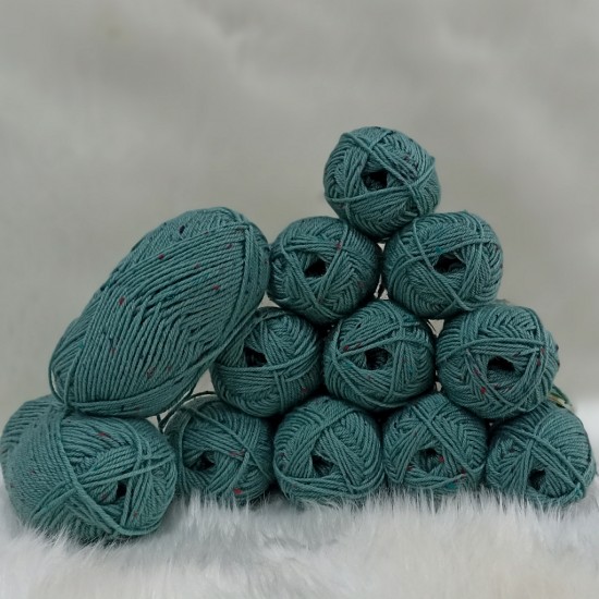 50 gr 12 Adet (600 GR ) %100 Superwash Wool Tweedli İhraç Fazlası El Örgü İpi 